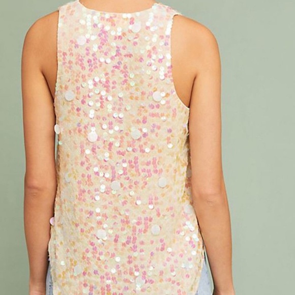 Moulinette Soeurs Sequin V Neck Swing Blouse - Picture 2 of 13